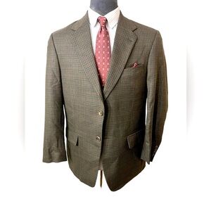 CLAIBORNE MENS SPORTS BLAZER. SIZE 42R HOUNDSTOOTH PATTERN VERY CASUAL &…
